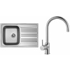 Set Sinks N51 (dřez Star 780 V 0,6 mm, matný + baterie Vitalia Chrom - lesklý)