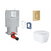Grohe Uniset Set predstenovej inštalácie, klozetu, dosky SoftClose, tlačidla Skate Cosmopolitan a súpravy na vhadzovanie tabliet, kefovaný Cool Sunrise SANI15BB4130-GR