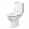 Cersanit City - WC kombi s doskou SoftClose, zadný odpad, spodné napúšťanie, CleanOn, biela K35-038