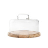 Nábytek PEGAS Platter WOOD COLONY kulatý se skleněnou miskou 25x16 cm 860978