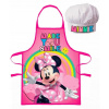 Euroswan zástera s kuchárskou čiapkou Minnie Mouse Disney motív s dúhou
