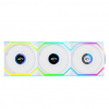 Lian Li UNI FAN SL Wireless LCD Fan, ARGB, PWM, 3-Pack Incl. Controller - 120mm, White 12SLLCD1W3W