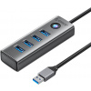 Orico PDD4U USB na 4x USB 3.0 Hub adaptér (sivý)