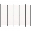 vidaXL 5-panelový paraván biely 250x180 cm