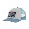 PATAGONIA KIDS' TRUCKER HAT P-6 RIDGE RISE STRIPE: LIGHT PLUME GREY &SCARON;ILTOVKA Veľkosť: UNI