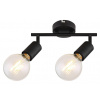 Bodové stropné svietidlo 2x E27 Black Classic Lamar 3987 Rabalux