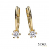 MOZA gold Náušnice MG2300 Farba kameňa: Biela, Farba Zlata: žlté Au