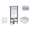 GEBERIT - Duofix Set předstěnové instalace, klozetu Oudee a sedátka softclose, tlačítko Delta01, lesklý chrom SANI11CA1124B