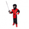 Kostým NINJA - samuraj - červeno-čierny - veľ. S (EKO)