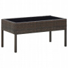 Záhradný stôl, stolík - Vidaxl Garden Table, Brown, 75x40x37 cm, Ratt (Vidaxl Garden Table, Brown, 75x40x37 cm, Ratt)