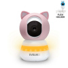 EVOLVEO Baby Monitor LUX- Múdra 360 ° videoopatrovateľka s nočným videním, detekciou plače a pohybu, ružová (CAM-LUX-P)