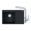 FRANKE SETG251MČ fragr drez 780x500mm CNG 611-78 TL/2 Čierna mat+batéria FS 3230.031 Chróm FRA 114.0700.688