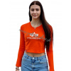 Alpha Industries Basic Cropped LS Wmn dámske tričko s dlhým rukávom atomic red Farba: červená, Veľkosti dámske: L