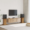 vidaXL Stojany na reproduktor 2ks staré drevo 30x30x60cm kompoz. drevo - Hnedá - 45866-53612