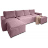 Textilomanie Svetlofialová sedacia súprava do U SMART COSARO 295x140 cm