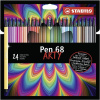 STABILO Pen 68, 24 ks, kartónové puzdro „ARTY“