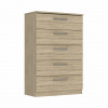 IdeaNabytek Komoda 5 zásuvek SURREY dub Sonoma