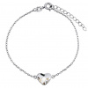 Stříbrný náramek se Swarovski® Crystals srdce čiré VSW062NW