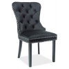 Casarredo Jedálenská čalúnená stolička AUGUST VELVET čierna / čierna