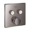 Grohe GROHTHERM SMARTCONTROL podomítková termostatická baterie, pro 2 spotřebiče, Water Saving, hard graphite