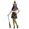 KOSTÝM ČARODEJNICA FIALOVÁ HALLOWEEN S