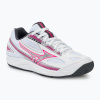 Dámska tenisová obuv Mizuno Break Shot 4 AC white / pink tetra / turbulence (36.5 EU)