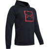 Under Armour RIVAL FLEECE BOX LOGO HOODIE čierna,červená Pánska mikina S