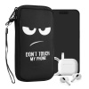 kwmobile Neoprene Sleeve for smartphone Size XL - 6.7/6.8 - Shock Absorbing Pouch kryt - Ochranný telefon Bag - Don't Touch My telefon bílá / černá