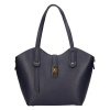 Dámska kožená kabelka Italia Bella - tmavo modrá