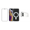 3PACK - Hydrogel + Crystal Air kryt s MagSafe + ochranné sklíčko kamery pre iPhone X/XS