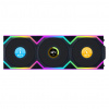 Lian Li UNI FAN SL Wireless LCD Fan, ARGB, PWM, 3-Pack Incl. Controller - Reverse Blade, 120mm, Black 12RSLLCD1W3B