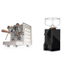 Rocket Espresso Appartamento, white, walnut + Eureka Mignon Perfetto, BL black