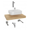 Hansgrohe Koupelnová sestava Siko s deskou pod umyvadlo Dolce 80x8x50 cm dub halifax KSETDO6