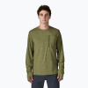 Pánske tričko longsleeve Patagonia Capilene Cool Sun caper green/buckhorn green x-dye