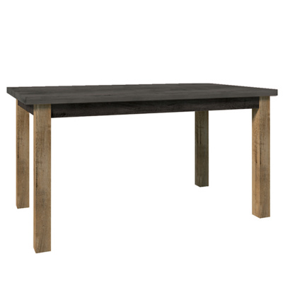 Tempo Kondela Jedálenský stôl, rozkladací, dub lefkas tmavý/smooth sivý, 160-203x90 cm, MONTANA STW