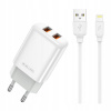 Nabíjačka JELLICO EU02 2 x USB + Lightning kábel