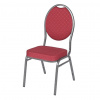 Mextra Banketová stolička HERMAN, 200 čierna-strieborná/červená