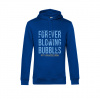 Superfutbal Mikina s kapucňou Forever Blowing Bubbles, kráľovská modrá Veľkosť: 2XL