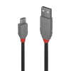 Kábel USB 2.0 A-MICRO-B M/M 0.5m, High Speed, čierny, Anthra Line