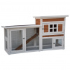 @Pet Králikáreň Villa biela a hnedá 147x50x80 cm - Viacfarebný - 3261-145086