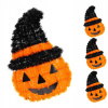 DEKORATÍVNA FIGURKA TEKVICA 35 CM HALLOWEEN ORANŽOVÁ PRUHOVANÁ