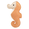 Morský koník, 23 cm, robustná kožená hračka / aport, HIPHOP DOG, krémová/horčicová