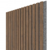 WALL CONCEPT akustický panel Dub Livingstone tabakový, sivý filc + MDF, 2750x604x21 mm, 1,66 m2