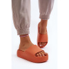Dámske oranžové šľapky na platforme, SS-133 ORANGE__30196-40 40