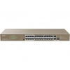 PoE switch Tenda TEF1126P-24-410W, 24x PoE 10/100Mbps, 1x RJ45 + 1x Combo RJ45/SFP Gigabit Uplink, 370W