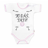 Body krátky rukáv s vtipným textom Baby Nellys To dáš Tati! holka