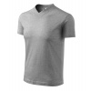 Malfini V-NECK 102 Tričko unisex S, Tmavosivý melír