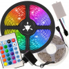 LED pás RGB vodotesný 5 m farebný + diaľkový ovládač