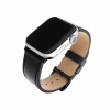 Kožený remienok FIXED Leather Strap pre Apple Watch 42mm/44mm/45mm/46mm/49mm, čierny