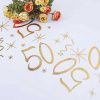 Organza Viva s potlačou k 50. narodeninám na stôl, 28 x 275 cm